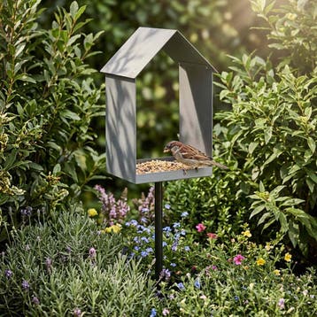 vidaXL Vogelvoeder Staal Antraciet, Verzenden, Nieuw