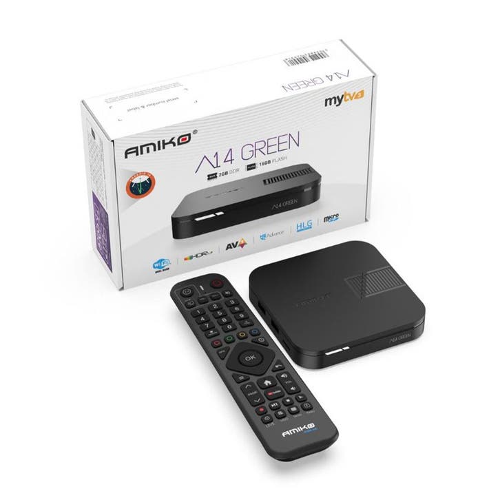 Retourdeal: Amiko A14 Green Android IPTV Box, Télécoms, Émetteurs & Récepteurs, Enlèvement ou Envoi