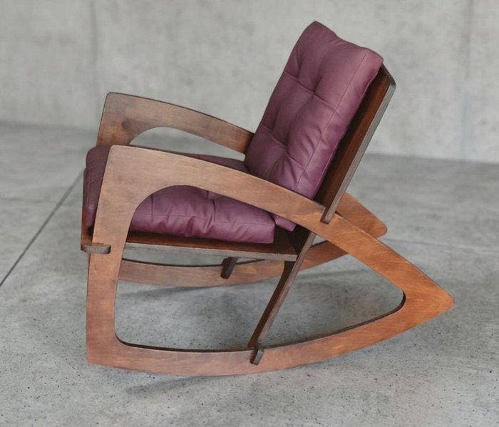 Laremon - Chaise - Bois, Contreplaqué, cuir végétal, Cuir -, Antiquités & Art, Art | Objets design