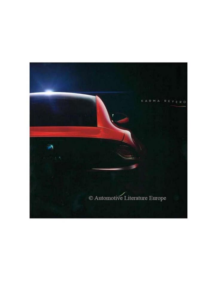 2016 FISKER KARMA REVERO BROCHURE ENGELS, Livres, Autos | Brochures & Magazines, Enlèvement ou Envoi