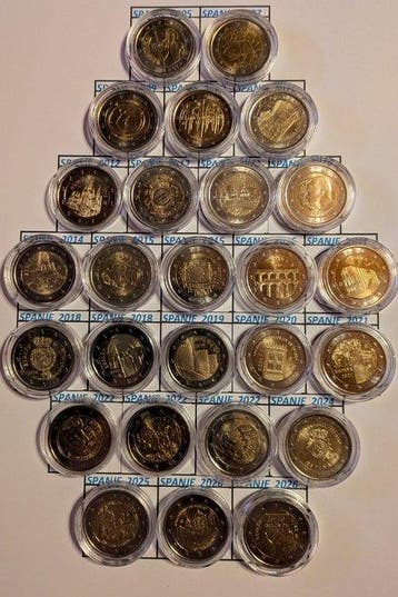 Spanje. 2 Euro 2005/2026 (incl. 2 Euro 2018 Santiago de