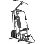 tectake Krachtstation home gym met bankdrukmodule - zwart, Sport en Fitness, Verzenden, Nieuw