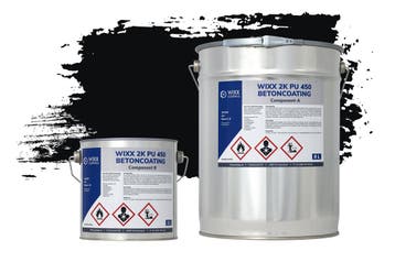 Wixx 2K PU 450 Betoncoating RAL 9005 | Gitzwart 10L, Verzenden