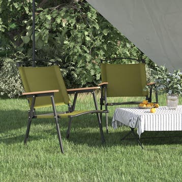 vidaXL Campingstoelen 2 st 54x55x78 cm oxford stof groen, Verzenden, Nieuw