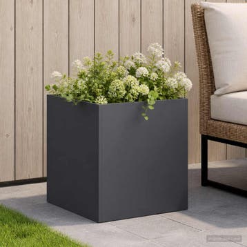 vidaXL Plantenbak Antraciet 35 x 35 x 35 cm Koudgewalst, Verzenden, Nieuw