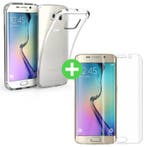 Samsung Galaxy S6 Edge Transparant TPU Hoesje + Screen, Télécoms, Verzenden