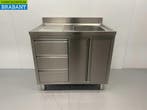 Évier en acier inoxydable Évier portes et tiroirs, Articles professionnels, Horeca | Autre, Verzenden
