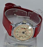 Schweiz- Chronograph Armbanduhr Stahl/Chrom - Kaliber, Nieuw
