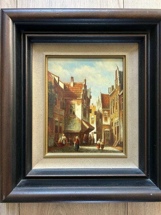 P C Steenhouwer (1896 - 1972) - Stadsgezicht, Antiek en Kunst, Kunst | Schilderijen | Klassiek