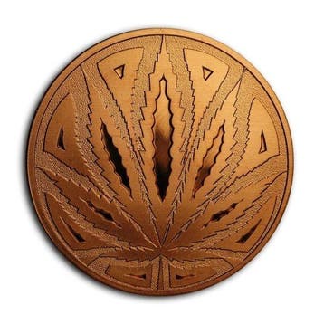 États-Unis. 20 x 1 oz Cannabis The Big Leaf 999 Fine Copper