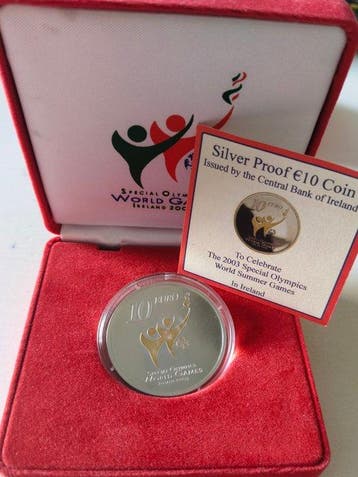 Ierland. 10 Euro 2003 Special Olympics Games Proof (Zonder