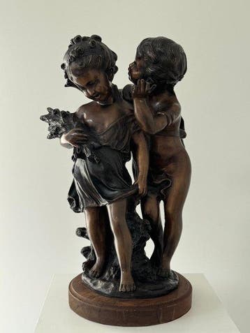 after Auguste Moureau - sculptuur, Gorgeous The Secret  -, Antiek en Kunst