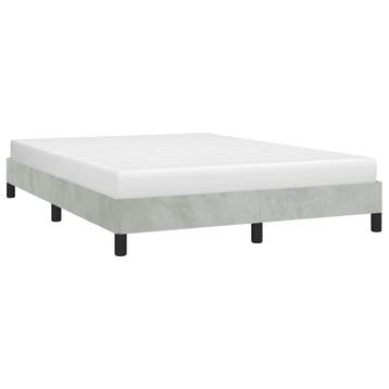 vidaXL Bedframe zonder matras lichtgrijs 137x190 cm volledig, Verzenden