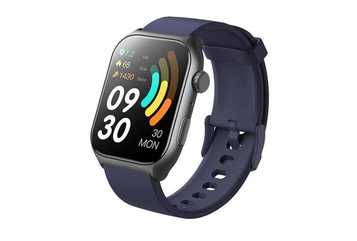 2dekans | Vlectro Smartwatch 2.0 met spraakassistent - Blauw, Handtassen en Accessoires, Smartwatches, Ophalen of Verzenden