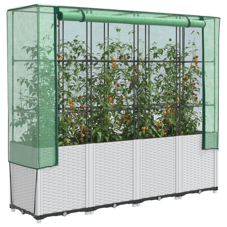 vidaXL Plantenbak verhoogd met kashoes 160x40x153 cm, Tuin en Terras, Bloempotten, Nieuw, Verzenden