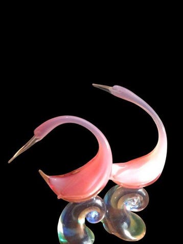 Murano - sculptuur, Paire de sculpture en verre dart