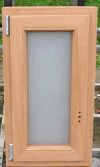 pvc raam , chassis , venster , kozijn 42 x 76 lichte eik, Kunststof, Minder dan 75 cm, Raamkozijn, Nieuw