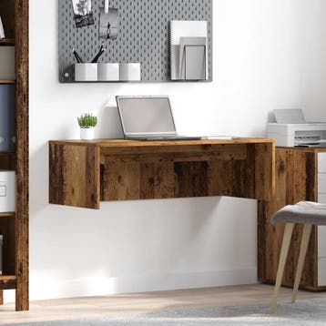 vidaXL Aan de muur bevestigd bureau Oud Hout Bewerkt hout, Huis en Inrichting, Bureaus, Verzenden, Nieuw