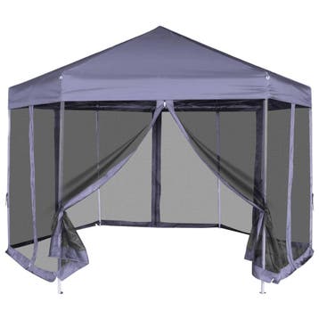 vidaXL Partytent met zijwanden pop-up zeshoekig 3,6x3,1 m, Verzenden