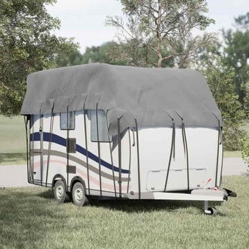 vidaXL Caravan dakbedekking 600x300 cm vliesvlies grijs, Verzenden