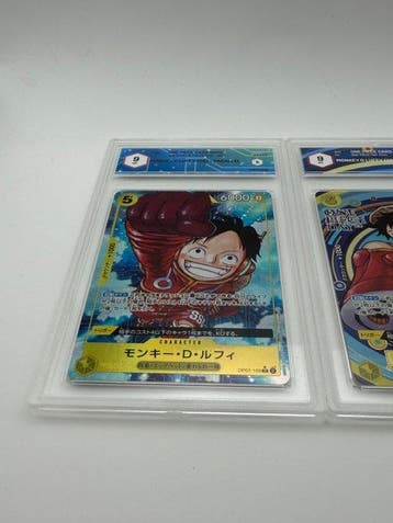 Bandai - 2 Graded card - One Piece - Monkey D. Luffy - Graad