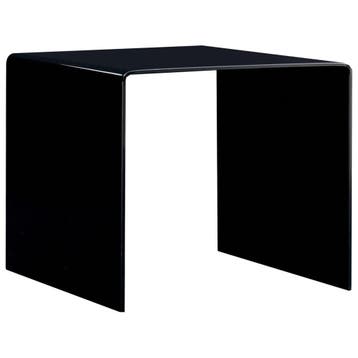 vidaXL Salontafel 50x50x45 cm gehard glas zwart, Huis en Inrichting, Tafels | Salontafels, Verzenden, Nieuw