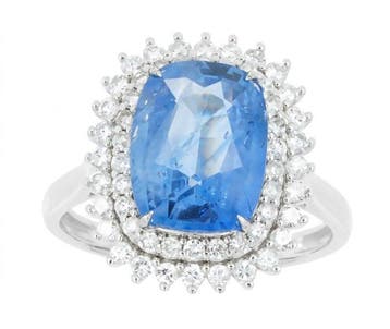 Zonder minimumprijs - Ring - 14 karaat Witgoud - 5.39ct. tw.