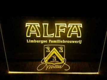 Alfa neon bord lamp LED cafe verlichting reclame lichtbak, Verzenden