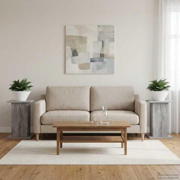 vidaXL Plantenstand 2 st Grijs sonoma 30,5 x 30 x 43 cm, Verzenden, Nieuw