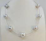 Collier - 18 carats Or blanc, Perles deau de mer du Sud, Nieuw