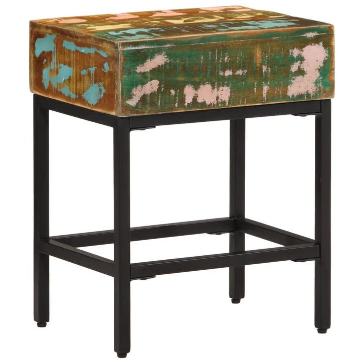 vidaXL Bijzettafel 40x30x51 cm massief gerecycled hout, Huis en Inrichting, Tafels | Bijzettafels, Nieuw, Verzenden