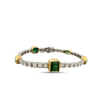 Armband - 14 karaat Exclusieve 14K witgouden Peridot 1,80 ct, Nieuw