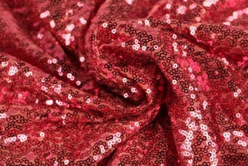 10 meter paillettenstof - Zalmroze - 100% polyester, Verzenden
