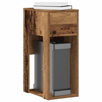 vidaXL Computertorenstandaard met lade 30x44x74 cm oud, Verzenden, Nieuw
