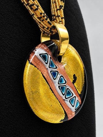 verre de Murano - Collier - Collier feuille dor 24K, Antiek en Kunst