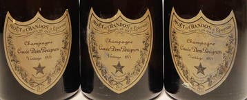 1975 Dom Pérignon - Champagne Brut - 3 Bouteilles (0,75 L), Collections, Vins