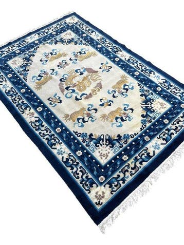 Vloerkleed - 190 cm - 126 cm - Handgemaakt Chinees tapijt, Nieuw