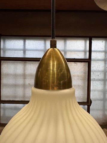 Lampe à suspendre - Verre, Laiton