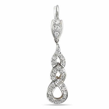 Oorbellen - 14 karaat Exclusieve 14K witgouden draaiende, Nieuw