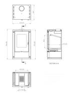 MaxxHome Moderne houtkachel - 9 kW - 57x47x93cm - Geschik..., Ophalen of Verzenden, Nieuw