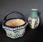 Amphora Riessner - Vaas (2) - Mand - Aardewerk - Art Deco, Antiek en Kunst, Antiek | Glaswerk en Kristal