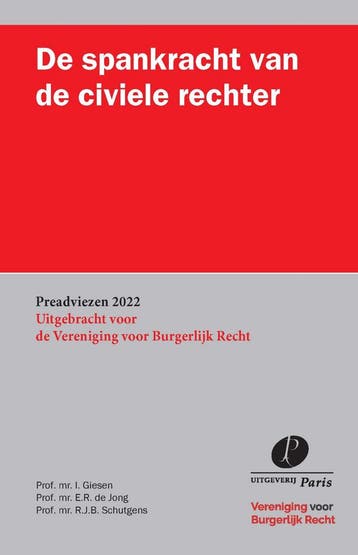 De spankracht van de civiele rechter / Preadviezen, Boeken, Verzenden, Zo goed als nieuw, Ivo Giesen