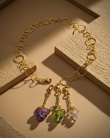 Joaillerie d’auteur - citrine - péridot - améthyste - argent