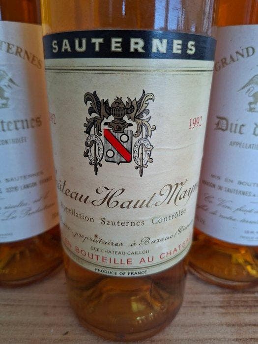 1992 Chateau Haut Mayne & 1991 x 2 Duc de Sauternes -, Verzamelen, Wijnen
