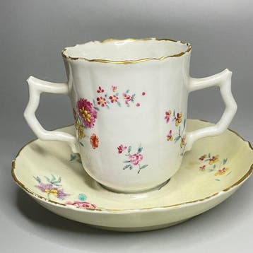 Tasse (2) - Porcelaine - Gobelet au chocolat Qianlong, Antiek en Kunst