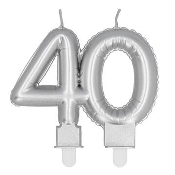 Zilveren Kaars 40 Jaar 8cm, Hobby en Vrije tijd, Verzenden, Nieuw