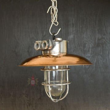 Plafondlamp - Metaal, Emaille