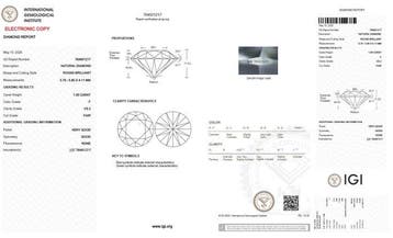1 pcs Diamant (Natuurlijk) - 1.00 ct - Rond - F - VS2 -, Nieuw