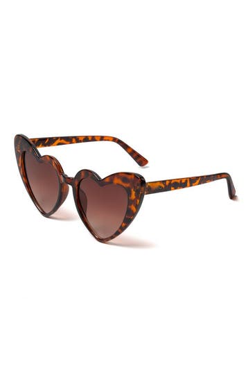 KIMU® Zonnebril Hartjes Cat Eye Bruin Luipaard Montuur Bruin, Ophalen of Verzenden, Nieuw, Bruin