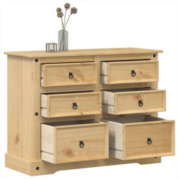 vidaXL Ladekast Corona 112x48x91 cm massief grenenhout, Verzenden